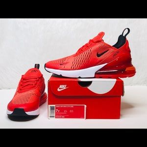 NIKE Air Max 270 (gs)HABANERO RED/BLACK-WHITE SZ 7